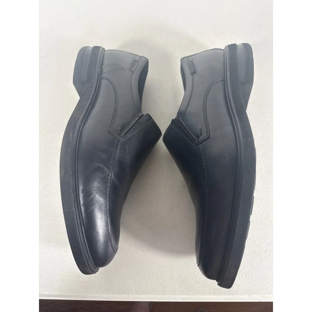 Mephisto Air-Jet Black Leather Slip On Loafers Mens Dress Shoes . Size 11 M